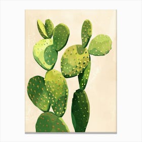 Prickly Pear Cactus Minimalist 1 Canvas Print