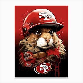 A San Francisco 49ers Cat Canvas Print