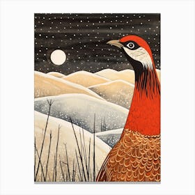 Bird Illustration Pheasant 8 Canvas Print