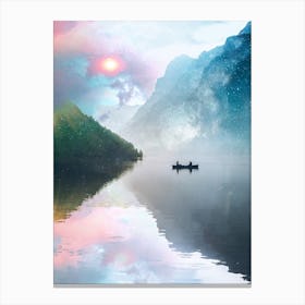 Pink And Blue Sky With Kanu Canvas Print