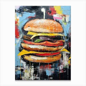 Burger 44 Basquiat style Canvas Print