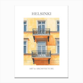 Helsinki Travel And Architecture Poster 3 Canvas Print