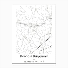 Borgo,France Minimalist Map Canvas Print