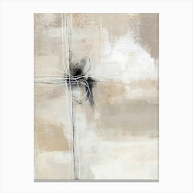 Beige White Abstract Painting 2 Canvas Print