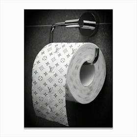 Luxury Bathroom Black And White Canvas Print