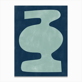 Abstract Teal Shape No.2 Canvas Print