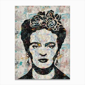 Frida Kahlo Funny Canvas Print