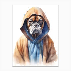 Boxer Dog As A Jedi 1 Canvas Print