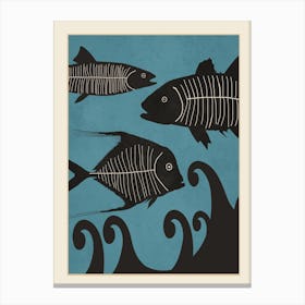 Abstract Fish Art 1 Canvas Print