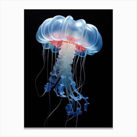 Portuguese Man Of War Jellyfish Neon Illustration 6 Canvas Print