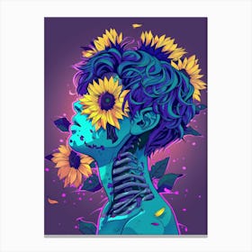 Sunflower Girl 25 Canvas Print