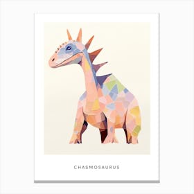 Nursery Dinosaur Art Chasmosaurus 1 Poster Canvas Print