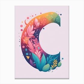 Colorful Letter C Illustration 28 Canvas Print