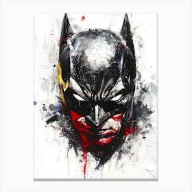 Batman Portrait Watercolor Canvas Print