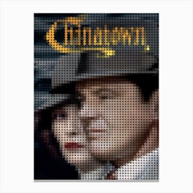 Chinatown Jack Nicholson In A Pixel Dots Art Style 1 Canvas Print