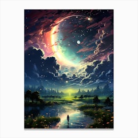 Moon In The Sky Canvas Print