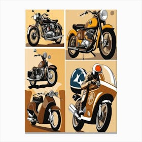 Motorcycles Collection Canvas Print