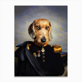 Amazing Keesie The Dachshund Pet Portraits Canvas Print