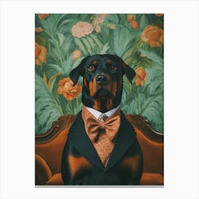 A Rottweiller Dog 3 Canvas Print