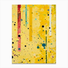 Yellow Splatters Canvas Print