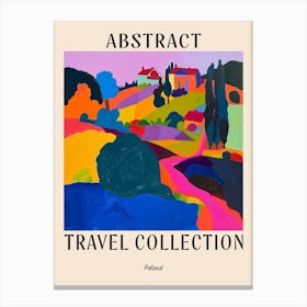 Abstract Travel Collection Poster Poland 2 Canvas Print