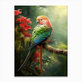 Rainforest Rhapsody: Quetzal Bird Poster Canvas Print