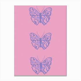 Butterfly x 3 Canvas Print