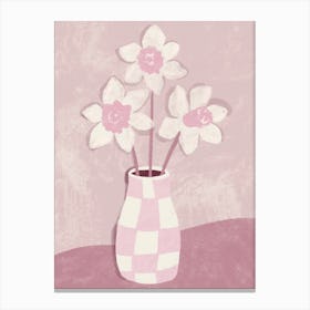 All Pink Daffodils Girly Canvas Print