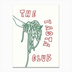 The Pasta Club - Red & Green Canvas Print