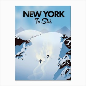 New York To Ski Canvas Print