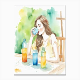 Drinking Alone Canvas Print