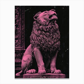 British Empire Lion On A Pedestal Canvas Print