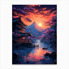 Japanese Sunset 1 Canvas Print