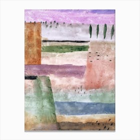 Landscape With Poplars, Paul Klee Abstract Landscape Canvas Print