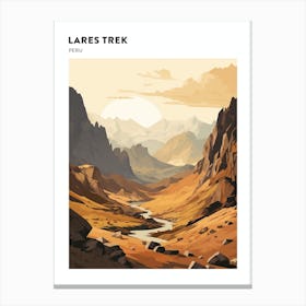Lares Trek Peru 2 Hiking Trail Landscape Poster Canvas Print