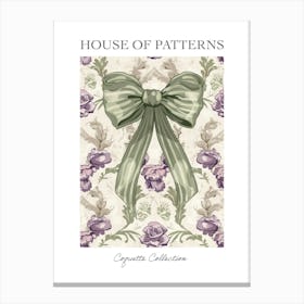 Coquette In Sage And Pink1 Pattern Poster Canvas Print