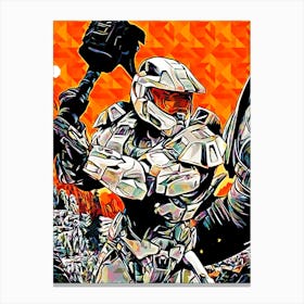 Halo chief gaming Canvas Print