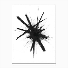 A Abstract Object Art Made With Black Lines Illustration Isolated On A Clean White Background Vertical 95 Poqq 8glh Canvas Print