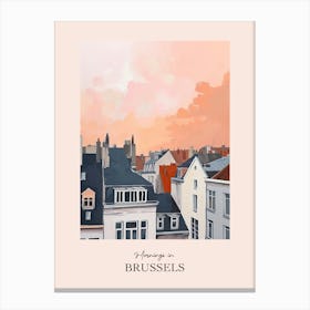 Mornings In Brussels Rooftops Morning Skyline 3 Canvas Print