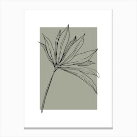 Sage Green Botanical Leaf Canvas Print