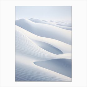 White Sand Dunes Canvas Print