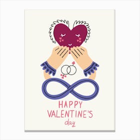 Happy Valentine Day Canvas Print
