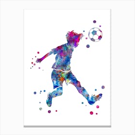 Little Boy Soccer Player 1 Canvas Print