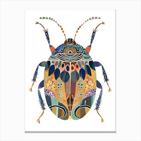 Colourful Insect Illustration Pill Bug 14 Canvas Print