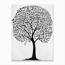 Lime Tree Simple Geometric Nature Stencil 1 Canvas Print