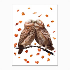 Autumn Owls Canvas Print
