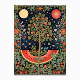 William Morris Watermelon Tree Canvas Print