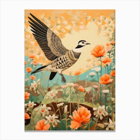 Lapwing 3 Detailed Bird Painting Canvas Print