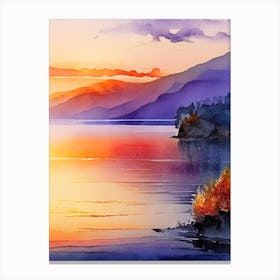 Lake Baikal Watercolour  Canvas Print