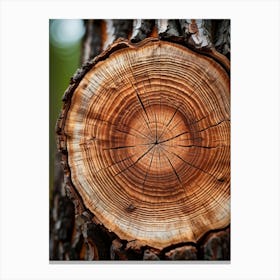 Circle Of A Tree Trunk Canvas Print